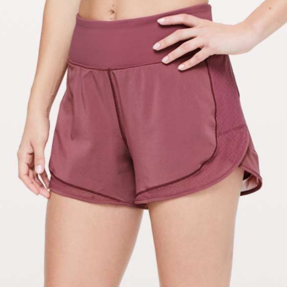 Lululemon Over & Above High Rise Train Short in Misty Merlot Size 12 - Picture 3 of 11